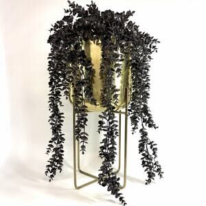 3 Artificial Black Eucalyptus Faux Ivy Vine Hanging Plant Fake Greenery 32”